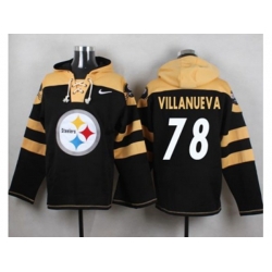 Pittsburgh Steelers #78 Alejandro Villanueva Black Player Pullover NFL Hoodie