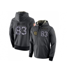Pittsburgh Steelers #83 Heath Miller Stitched Black Anthracite Salute to Service Player Performance Hoodie