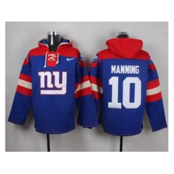 New York Giants #10 Eli Manning Royal Blue Player Pullover NFL Hoodie
