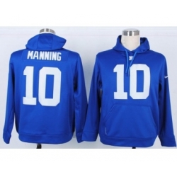 New York Giants #10 Eli Manning blue[pullover hooded sweatshirt]