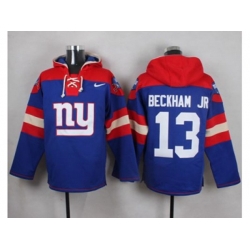 New York Giants #13 Odell Beckham Jr Royal Blue Player Pullover NFL Hoodie