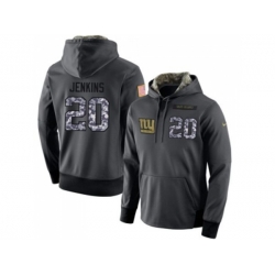 New York Giants #20 Janoris Jenkins Stitched Black Anthracite Salute to Service Player Performance Hoodie