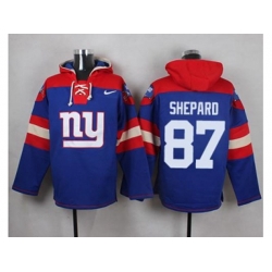 New York Giants #87 Sterling Shepard Royal Blue Player Pullover NFL Hoodie