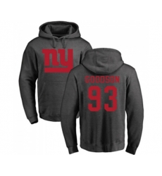 New York Giants #93 B.J. Goodson Ash One Color Pullover Hoodie