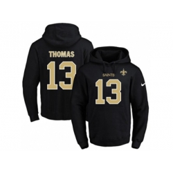 New Orleans Saints #13 Michael Thomas Black Name & Number Pullover NFL Hoodie New Orleans Saints #13 Michael Thomas Black Name & Number Pullover NFL Hoodie