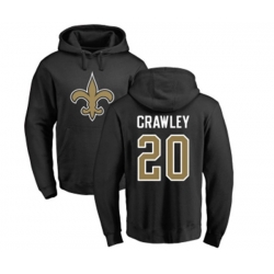 New Orleans Saints #20 Ken Crawley Black Name & Number Logo Pullover Hoodie New Orleans Saints #20 Ken Crawley Black Name & Number Logo Pullover Hoodie