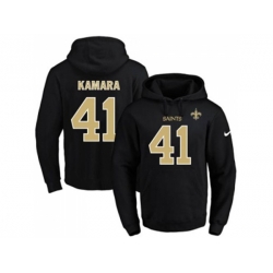 New Orleans Saints #41 Alvin Kamara Black Name & Number Pullover NFL Hoodie New Orleans Saints #41 Alvin Kamara Black Name & Number Pullover NFL Hoodie