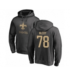 New Orleans Saints #78 Erik McCoy Ash One Color Pullover Hoodie