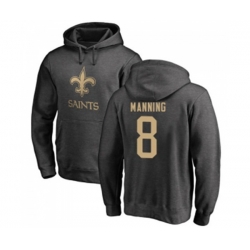 New Orleans Saints #8 Archie Manning Ash One Color Pullover Hoodie New Orleans Saints #8 Archie Manning Ash One Color Pullover Hoodie