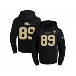 New Orleans Saints #89 Josh Hill Black Name & Number Pullover NFL Hoodie New Orleans Saints #89 Josh Hill Black Name & Number Pullover NFL Hoodie
