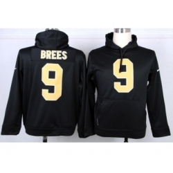 New Orleans Saints #9 Drew Brees black[pullover hooded sweatshirt]