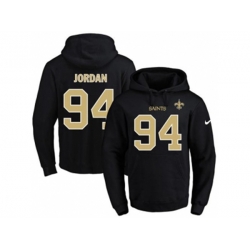 New Orleans Saints #94 Cameron Jordan Black Name & Number Pullover NFL Hoodie New Orleans Saints #94 Cameron Jordan Black Name & Number Pullover NFL Hoodie