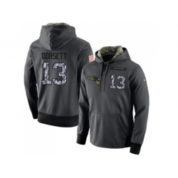 New England Patriots #13 Phillip Dorsett Stitched Black Anthracite Salute to Service Player Performance Hoodie