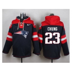 New England Patriots #23 Patrick Chung Navy Blue Player Pullover NFL Hoodie