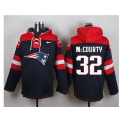 New England Patriots #32 Devin McCourty Navy Blue Player Pullover Hoodie
