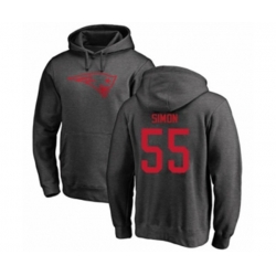 New England Patriots #55 John Simon Ash One Color Pullover Hoodie