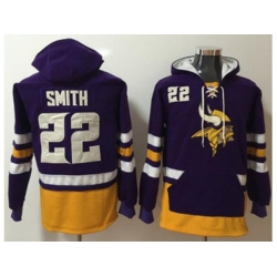 Minnesota Vikings #22 Harrison Smith Purple Gold Name & Number Pullover NFL Hoodie