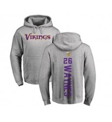 Minnesota Vikings #26 Trae Waynes Ash Backer Pullover Hoodie