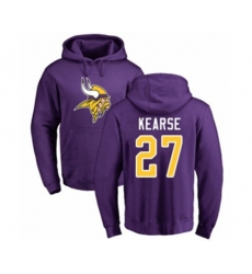 Minnesota Vikings #27 Jayron Kearse Purple Name & Number Logo Pullover Hoodie