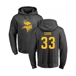 Minnesota Vikings #33 Dalvin Cook Ash One Color Pullover Hoodie