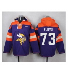 Minnesota Vikings #73 Sharrif Floyd Purple Player Pullover NFL Hoodie