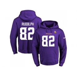 Minnesota Vikings #82 Kyle Rudolph Purple Name & Number Pullover NFL Hoodie