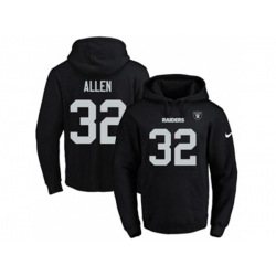 Oakland Raiders #32 Marcus Allen Black Name & Number Pullover NFL Hoodie