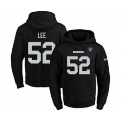 Oakland Raiders #52 Marquel Lee Black Name & Number Pullover Hoodie