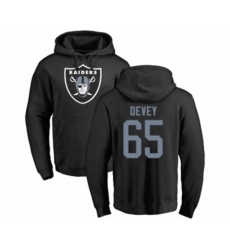 Oakland Raiders #65 Jordan Devey Black Name & Number Logo Pullover Hoodie