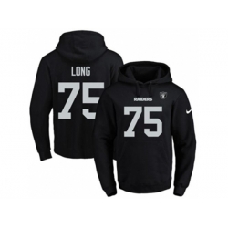 Oakland Raiders #75 Howie Long Black Name & Number Pullover NFL Hoodie