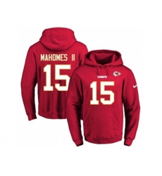 Kansas City Chiefs #15 Patrick Mahomes II Red Name & Number Pullover NFL Hoodie