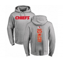 Kansas City Chiefs #25 LeSean McCoy Ash Backer Pullover Hoodie