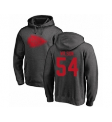 Kansas City Chiefs #54 Damien Wilson Ash One Color Pullover Hoodie