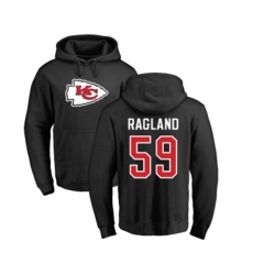 Kansas City Chiefs #59 Reggie Ragland Black Name & Number Logo Pullover Hoodie