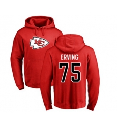 Kansas City Chiefs #75 Cameron Erving Red Name & Number Logo Pullover Hoodie