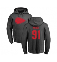 Kansas City Chiefs #91 Derrick Nnadi Ash One Color Pullover Hoodie
