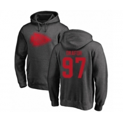 Kansas City Chiefs #97 Alex Okafor Ash One Color Pullover Hoodie