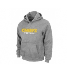 Kansas City Chiefs Authentic font Pullover Hoodie Grey