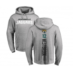 Jacksonville Jaguars #12 Dede Westbrook Ash Backer Pullover Hoodie