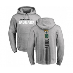 Jacksonville Jaguars #18 Chris Conley Ash Backer Pullover Hoodie