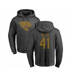 Jacksonville Jaguars #41 Josh Allen Ash One Color Pullover Hoodie