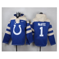 Indianapolis Colts #1 Pat McAfee Royal Blue Player Pullover NFL Hoodie Indianapolis Colts #1 Pat McAfee Royal Blue Player Pullover NFL Hoodie