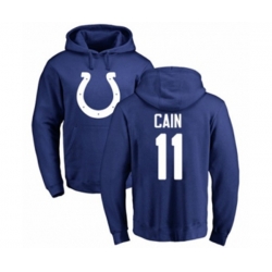 Indianapolis Colts #11 Deon Cain Royal Blue Name & Number Logo Pullover Hoodie Indianapolis Colts #11 Deon Cain Royal Blue Name & Number Logo Pullover Hoodie