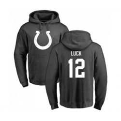 Indianapolis Colts #12 Andrew Luck Ash One Color Pullover Hoodie Indianapolis Colts #12 Andrew Luck Ash One Color Pullover Hoodie