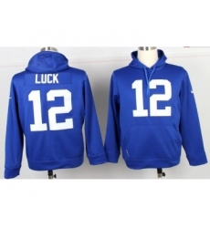Indianapolis Colts #12 Andrew  luck blue[pullover hooded sweatshirt]
