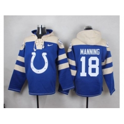 Indianapolis Colts #18 Peyton Manning Royal Blue Player Pullover NFL Hoodie Indianapolis Colts #18 Peyton Manning Royal Blue Player Pullover NFL Hoodie