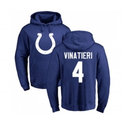 Indianapolis Colts #4 Adam Vinatieri Royal Blue Name & Number Logo Pullover Hoodie Indianapolis Colts #4 Adam Vinatieri Royal Blue Name & Number Logo Pullover Hoodie