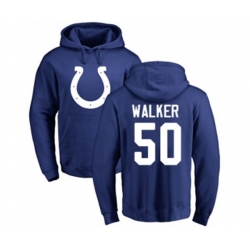 Indianapolis Colts #50 Anthony Walker Royal Blue Name & Number Logo Pullover Hoodie Indianapolis Colts #50 Anthony Walker Royal Blue Name & Number Logo Pullover Hoodie