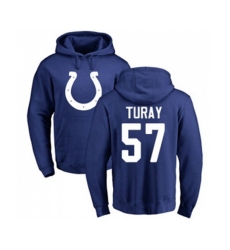 Indianapolis Colts #57 Kemoko Turay Royal Blue Name & Number Logo Pullover Hoodie