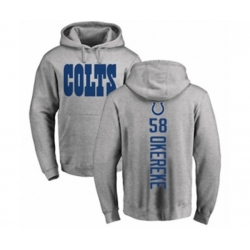 Indianapolis Colts #58 Bobby Okereke Ash Backer Pullover Hoodie Indianapolis Colts #58 Bobby Okereke Ash Backer Pullover Hoodie